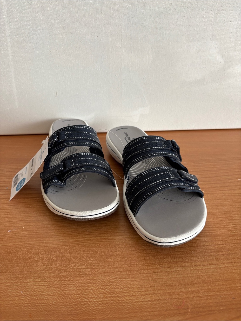 Cloudsteppers by Clarks Navy Blue.